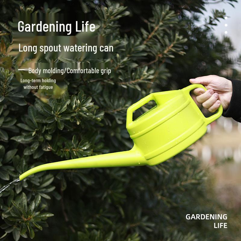 Creative Long Spout Plastic Watering Can with Sprinkler for Gardening