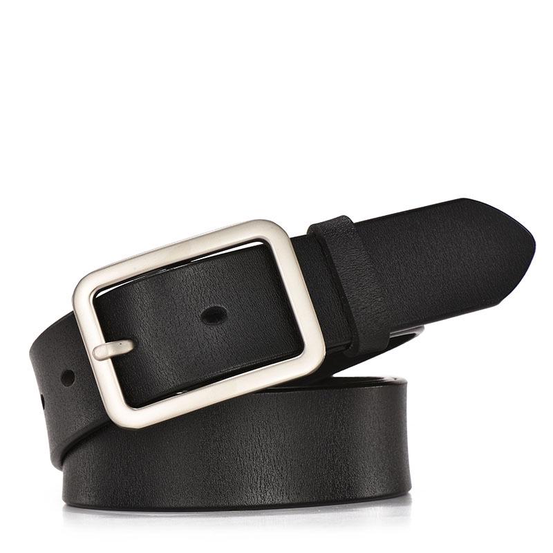 Cintura da Donna in Vera Pelle di Mucca Retro - Fibbia ad Ardiglione, alla Moda e Casual Modellante per Jeans, Stile Euro-Americano