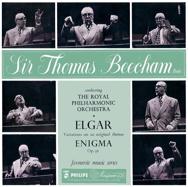 10inch Record SIR EDWARD ELGAR - SIR THOMAS BEECH - Variations On An Original Theme Eni SBR6224 Philips 1957 UK Classical Used