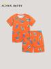 European & American Children's Casual Summer 2-Piece Home Wear Set: Fashion Shorts for Boys