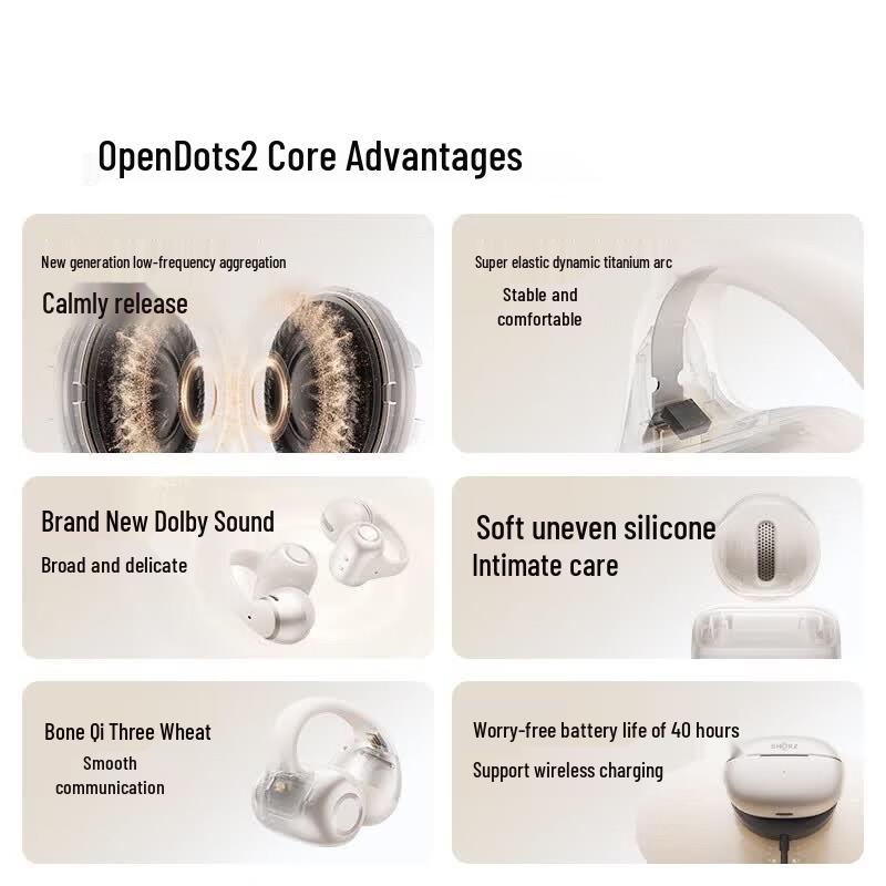 Shokz OpenDots 2 Open-Ear Bluetooth Headphones
