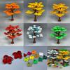 MOC Bricks Pumpkin Leaves Maple Plant Tree House Lake Scenery 32607 Educational Building Blocks Kids Toys Gift