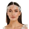 Pearl Tassel Hair Chain Bridal Wedding Temperament Mesh Headwear Light Luxury Accessories Headwear