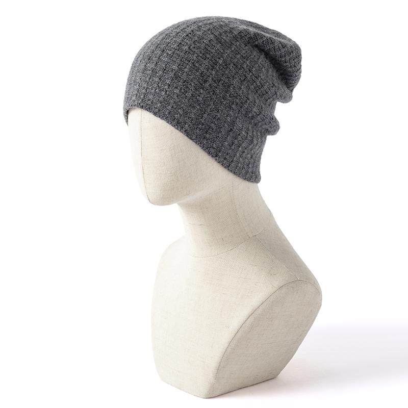 Women 100% Pure Cashmere Beanie Hat Rib Knit Solid Color Winter Warm Soft Slouchy Skullies Cap Cold Weather Accessory