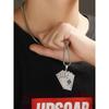 European and American Fashion Hip-hop Retro Poker Necklace Men's Personality Couple Diamond-Embedded Flush Pendant Sweater Chain Jewelry