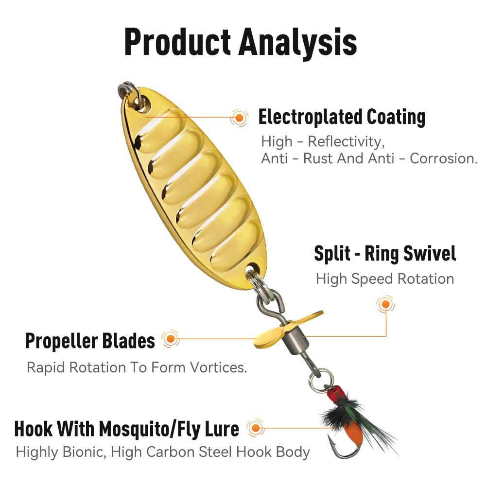 Kingdom FLY LURE SET 4pcs/box Long Casting Metal Spinner Spoon Jigs Fishing Lures 1.5g 2.2g 3g 3.2g 4.5g 5g Sequins Bait