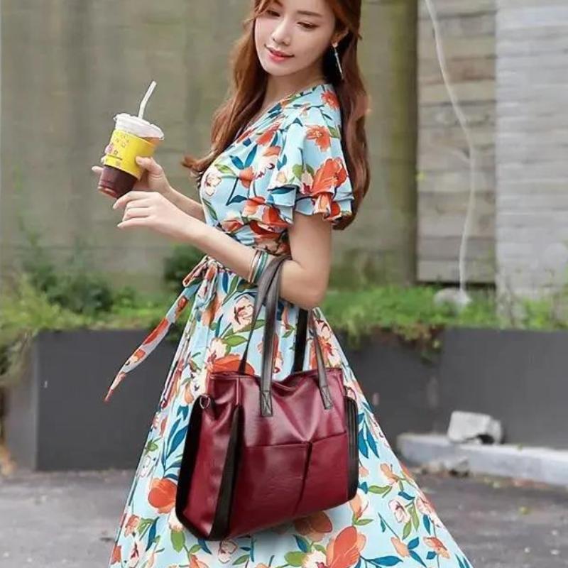 Large Capacity Handbag for Women Soft Leather Shoulder Width Crossbody Bag Retro Bucket Bag Handbag 2026 New Casual Shoulder Bag