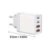 Two USB A C Port 55W Wall Charger PD Compatible Fast Charging For Smartphones Tablets Laptops