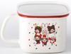 Fuji Emaillierter Monchhichi Miso-Topf, 1,5L, Los geht's! Paradenmuster, MN50AKP