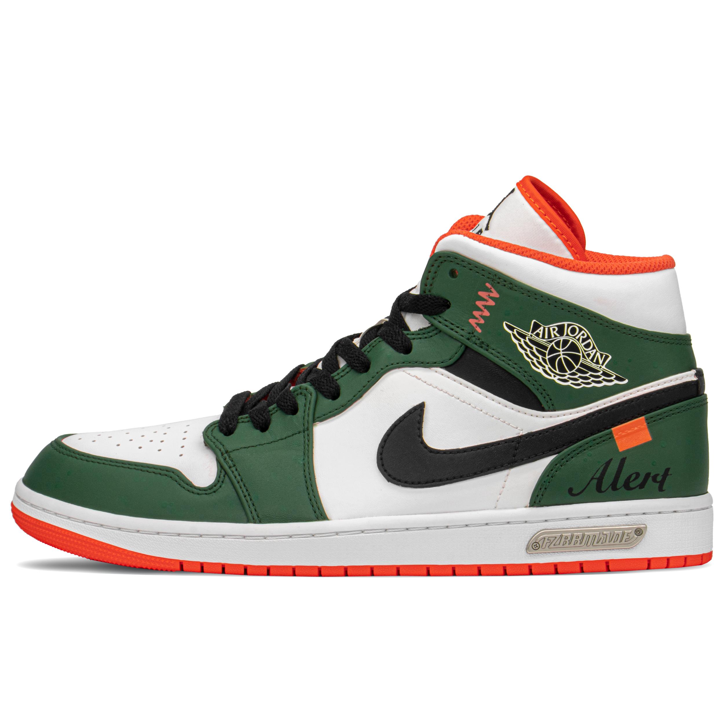 

Jordan Air Jordan 1 Mid Height Increasing Height Increasing Mid top Vintage Basketball Shoes Men s Green White DM3531-800(TeamA-AJ) 42
