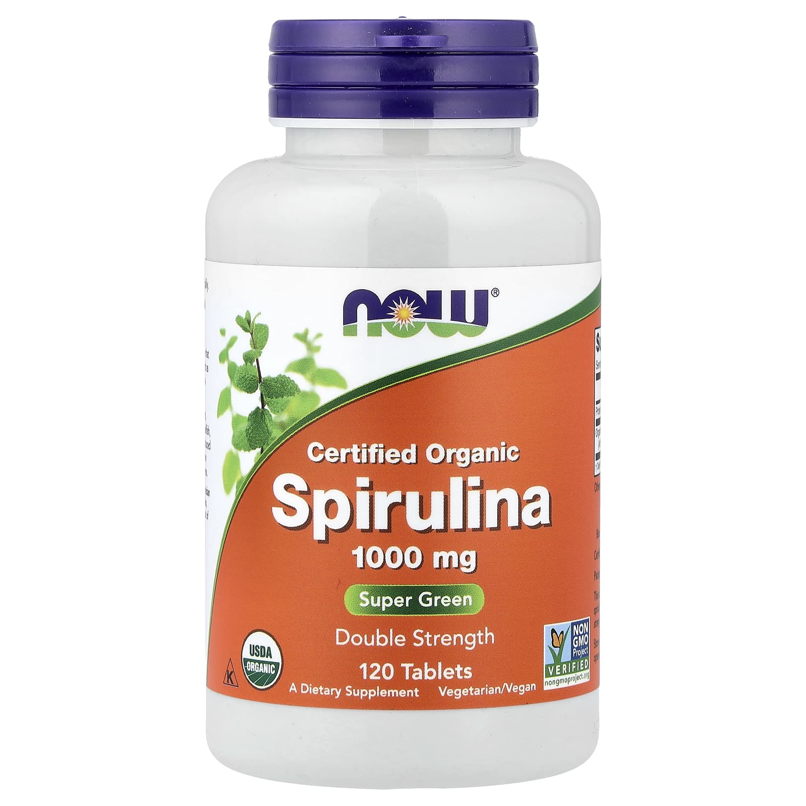 

Certified Organic Spirulina, Double Strength, 1,000Mg, 120 Tablets