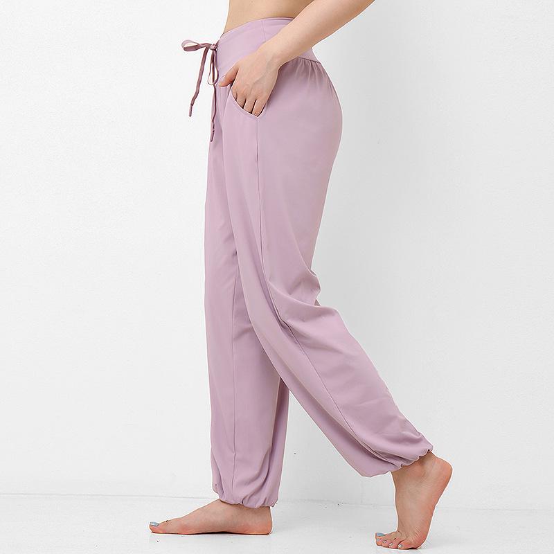 Pantalon de survêtement évasé à jambes larges pour femme, d'été, à séchage rapide, pour yoga et course à pied