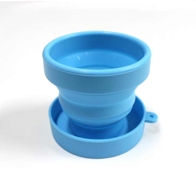 

Портативный 170 мл силиконовый складной стакан для путешествий и дезинфекции менструальной чаши 170mL светло-синий