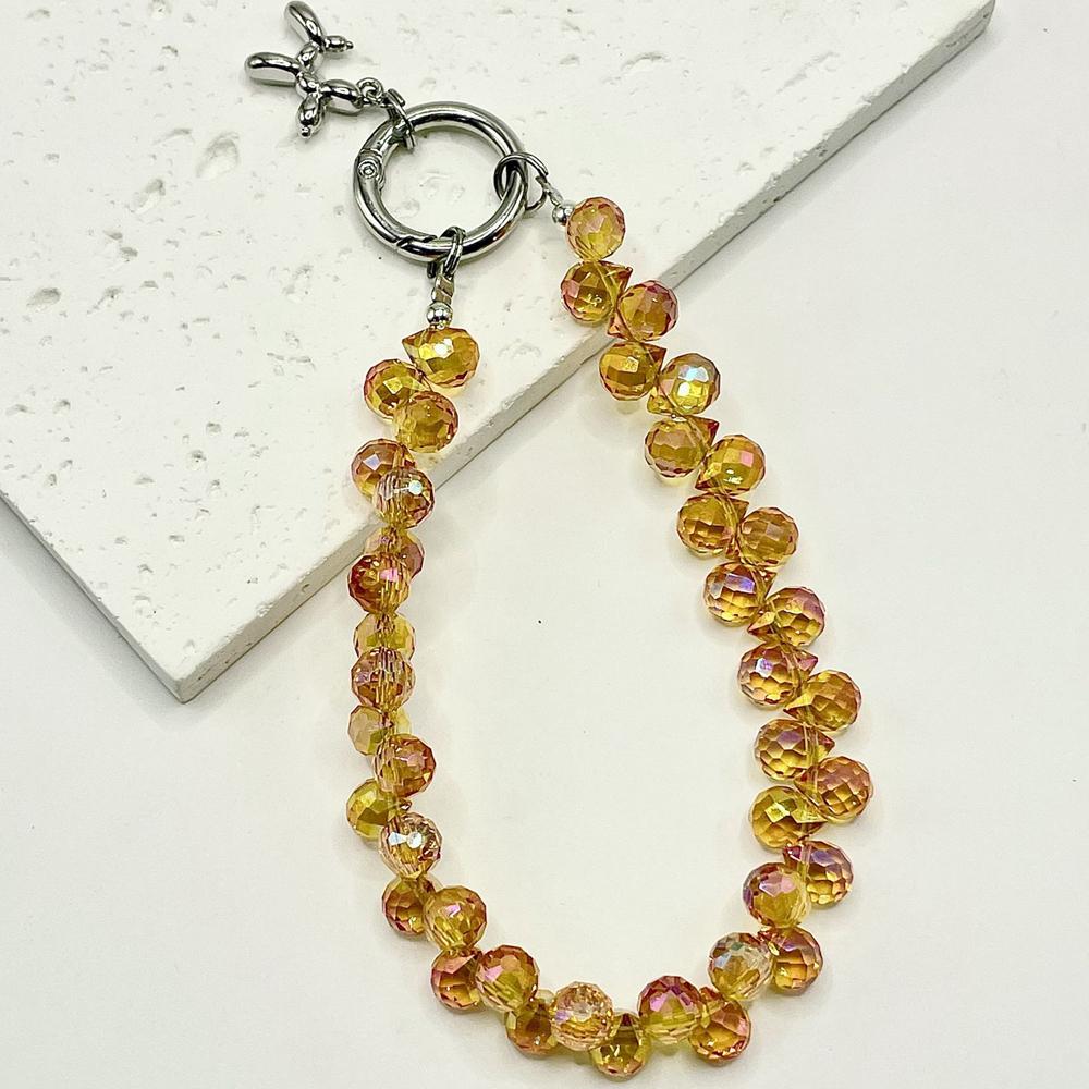 

Высококлассный Модный Креативный Браслет из Бусин и Страз, Ремешок на Запястье, Короткий Шнурок, Украшение для Чехла Мобильного Телефона, Цепочка для Мобильного Телефона