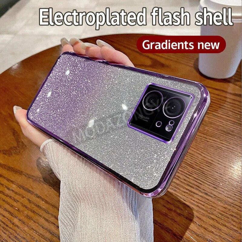 

Для Xiaomi 13T чехол гальванический мягкий блестящий ТПУ задняя крышка сотового телефона Xiaomi 13T Pro чехол для телефона для девочек и женщин Xiaomi 13T фиолетовый