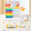 10-Row Counting Toy Classic Wooden Educational  Math 100 Beads With Counting Sticks Number Alphabet Card Preschool Math Learning