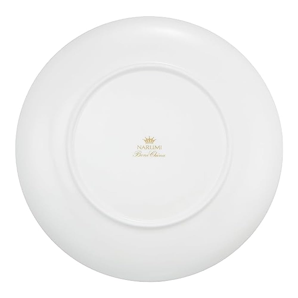 NARUMI RYDGES Plate, 27cm, White, Stylish Relief Lunch Plate, Signature Design, Microwaveable, Dishwasher Safe, 52257-5977