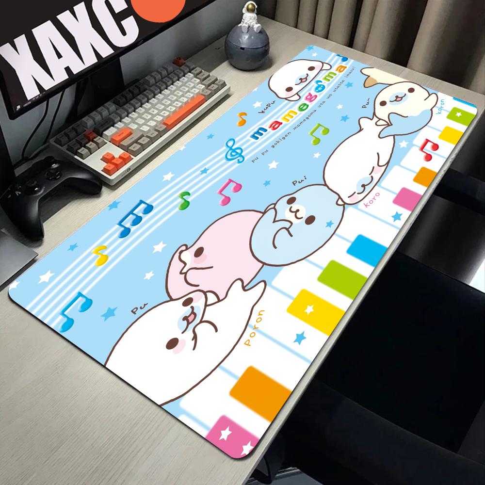 Cute Mamegoma Large Gaming Mouse Pad Computer Mousepad PC Gamer Laptop Mouse Mat Office Mausepad Silicone Keyboard Mat Desk Pad
