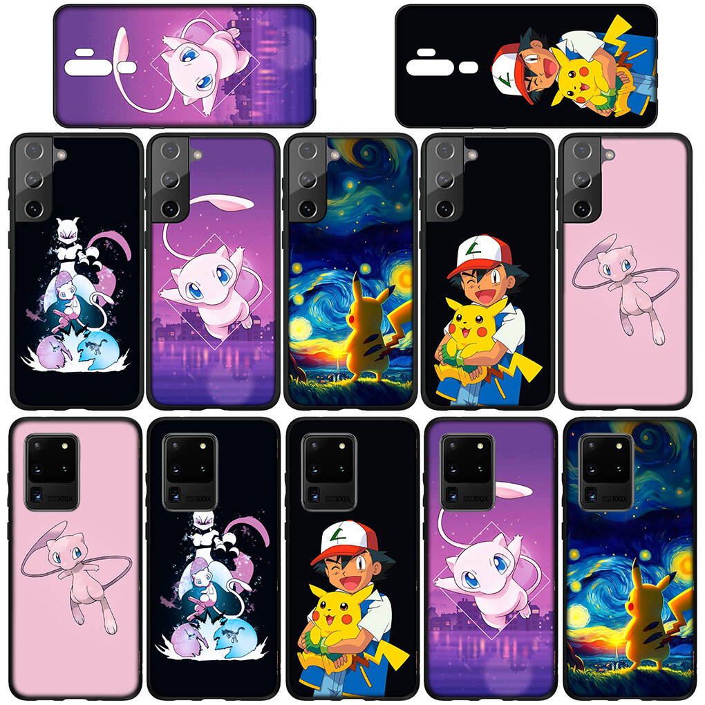 Phone Case for iPhone 17 16 15 Plus Xiaomi Poco F8 F7 X7 X6 M8 C85 C75 C71 Redmi Note 14 12 11 13 Pro Max A4 14C 13C 15C Mew Pokemon GO Pikachu Mewtwo