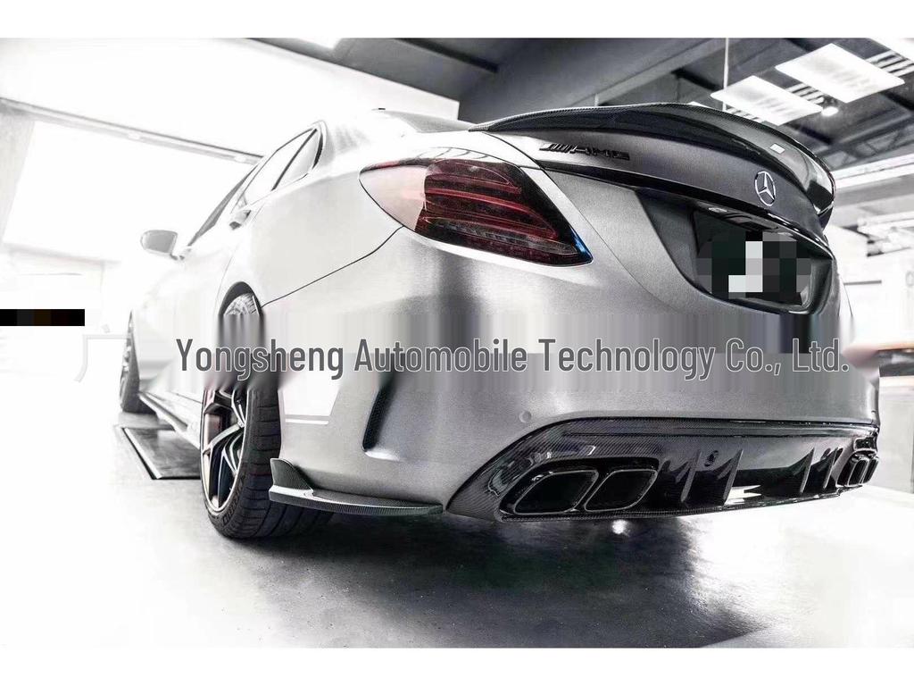 Compatible AMG Carbon Fiber Rear Spoiler Lip for 2014-2021 Mercedes-Benz C-Class 4-Door