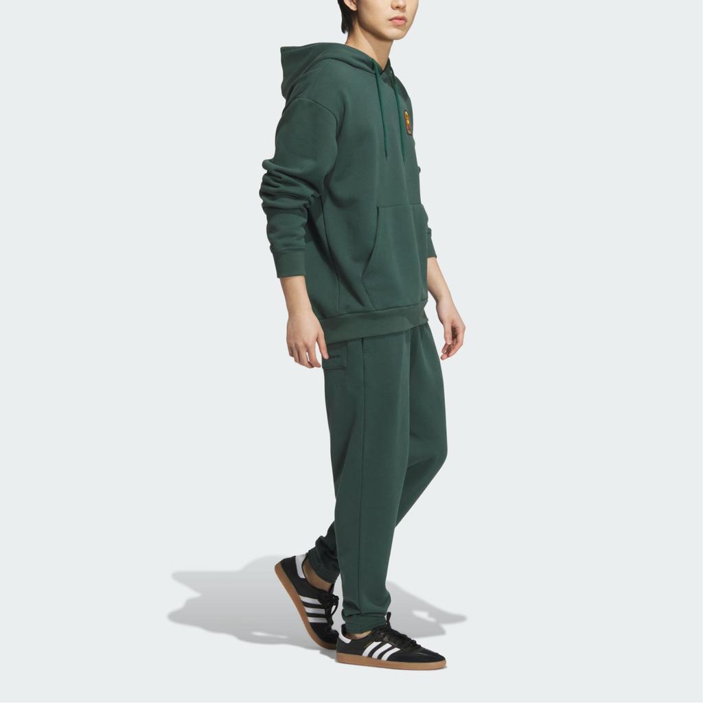 Adidas Originals Graphics Joggers With Brand Logo Embroidery Mid-Rise Drawstring Knit Sports Pants Men Joggers Mineral-Green JD3244