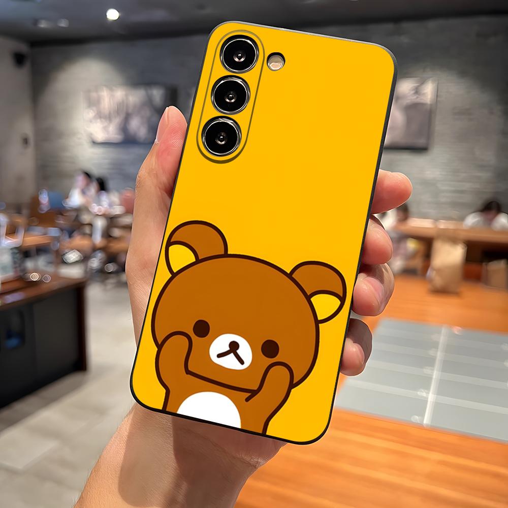 

Cute Rilakkuma Bear Phone Case For Samsung S23 Ultra S24 S22 S20 Fe S21 Plus Galaxy A54 A34 A24 A53 A13 A16 Back Cover Samsung s20ultra