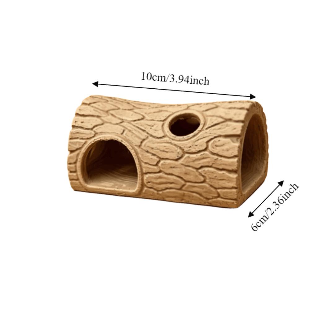 Tree Hole Shape Fish Hollow Shelter Plastic Reptile Shelter Reptile Hideout Cave Reptile Habitat