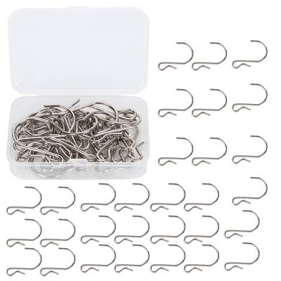 60Pcs S Shaped Hooks MultiFunctional Metal Hangers for Decorations Bedroom Curtain