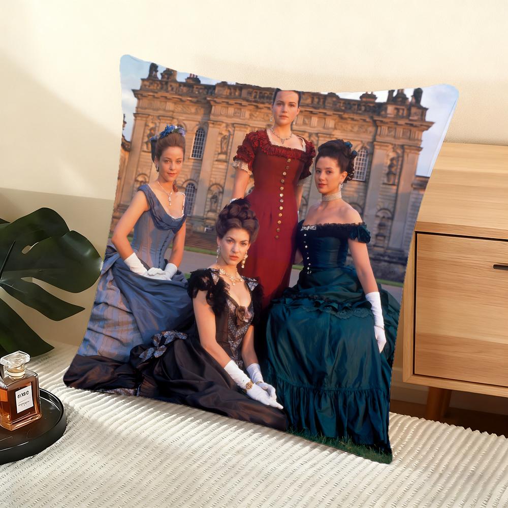Cushion Cover Silky Short Plush Home Sofa Cushion Cover - Invisible Zipper Home Decoration The Gilded Age TV Series