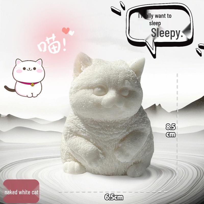 Plüsch-Stoffpuppe Katze Stressspielzeug - Realistische Katzen-Ornament für Büro-Entspannung