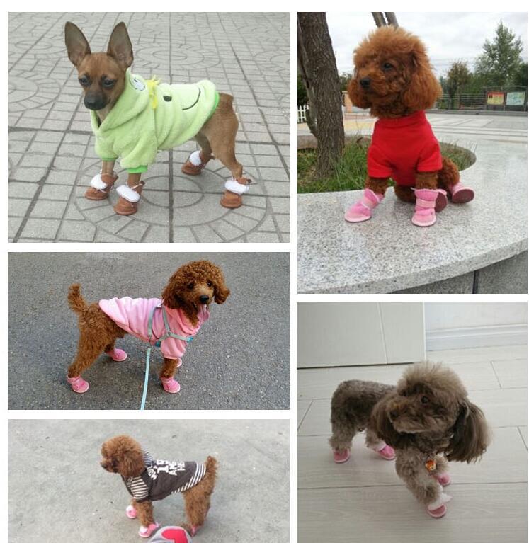Warm Winter Pet Shoes for Small Dogs Non-slip Dog Cat Snow Boots Chihuahua Shih Tzu Shoes Mascotas Zapatos Perro Pet Supplies