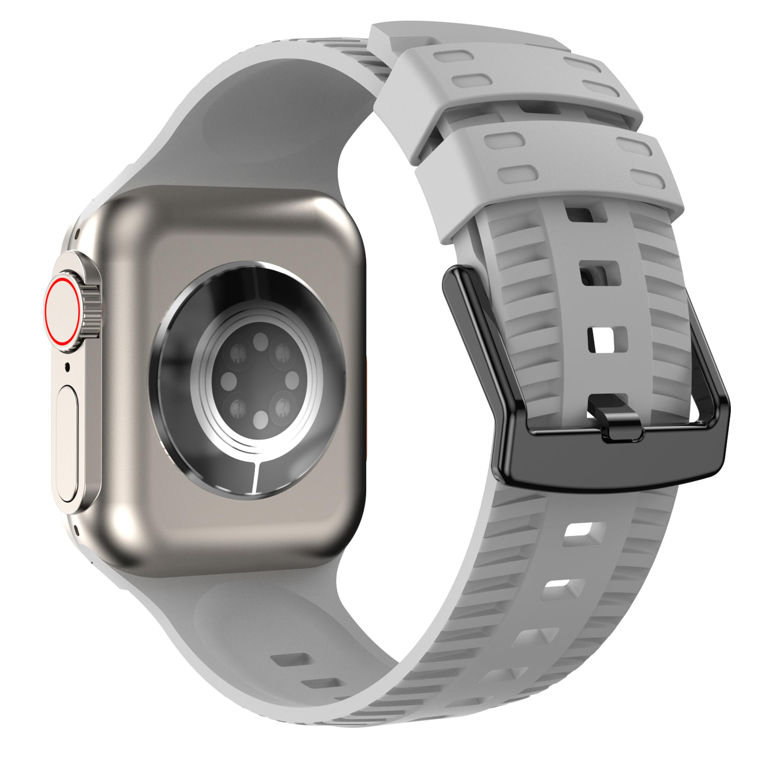 

Ремешок с узором в виде шин для Apple Watch Ultra Band 49 мм, 44 мм, 45 мм, 41 мм, 42 мм, 38 мм, силиконовый браслет Correa IWatch Series 8 Se 7 6 5 4 38 40 41MM серый