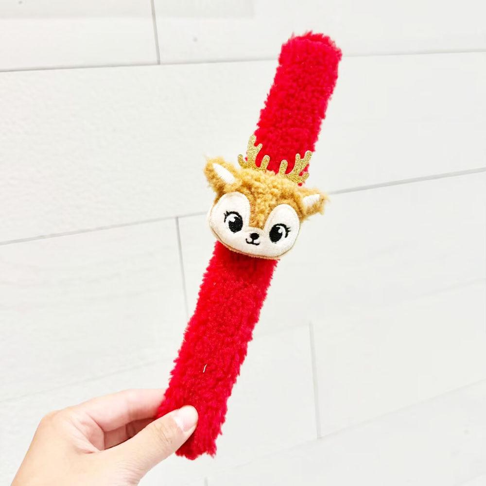 Christmas Plush Snap Bracelet - Festive Wrist Decor