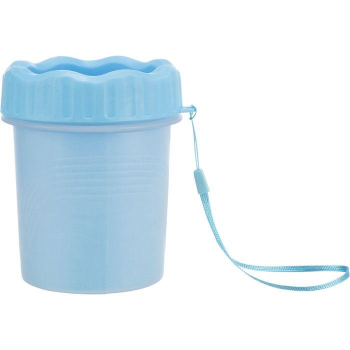 Nettoyant pour pattes - TRIXIE - Taille S-M - Brosse en silicone - Couleur bleu - Pour chien