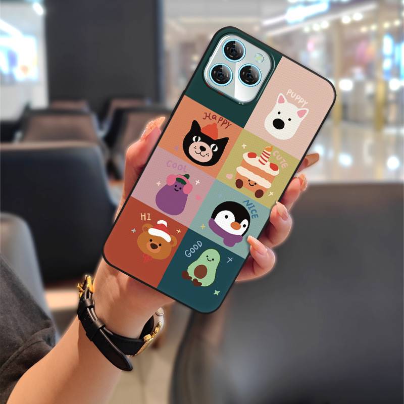 Soft case Protective Phone Case For Blackview A95 Dirt-resistant Silicone Cartoon TPU Back Cover Durable Anti-knock Cute