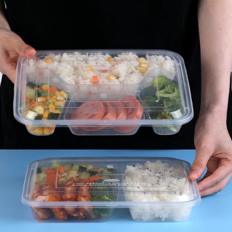 Disposable Rectangular 4-Compartment Takeaway Containers