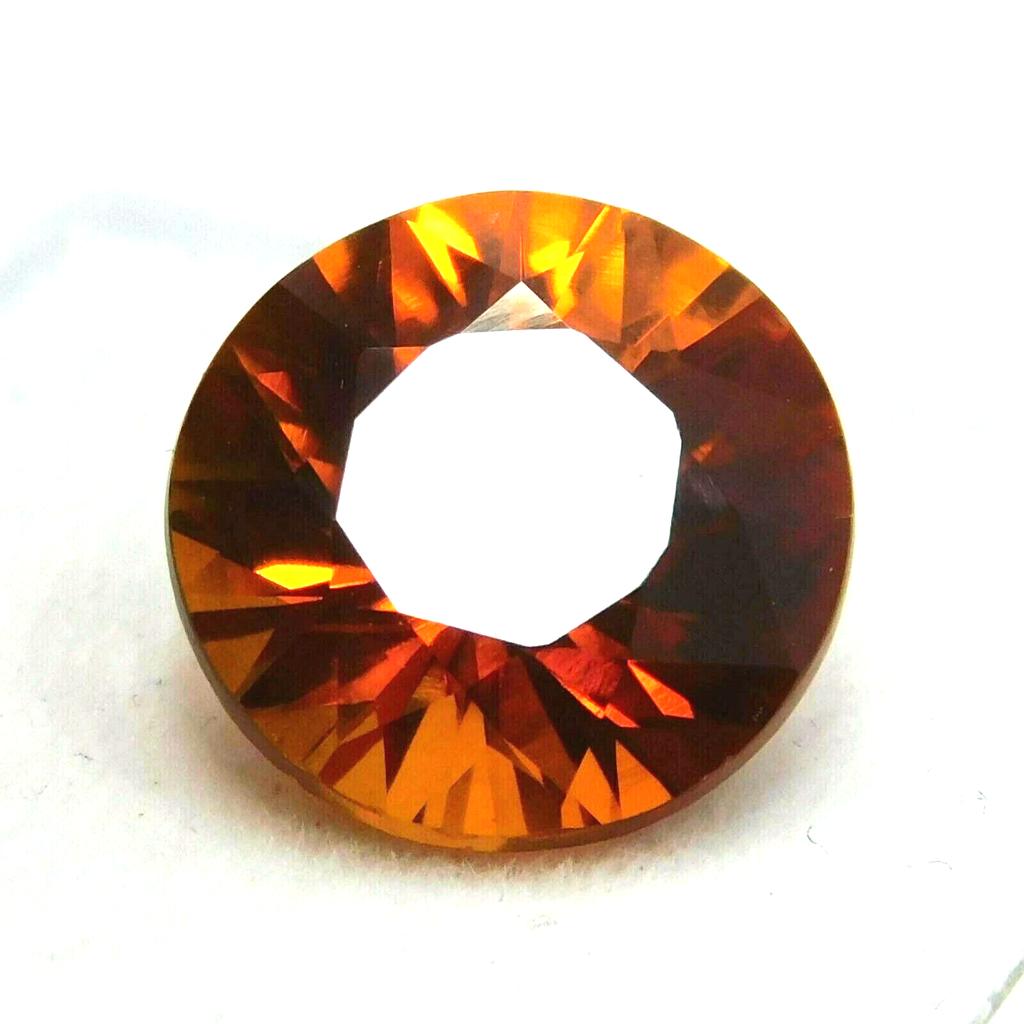 Orange Sapphire 8.00 Ct Precious NATURAL Round  Shape CERTIFIED Loose Gemstone Aq-706033