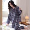 Pajamas Women's Spring and Autumn Pure Cotton Long-sleeved Large Size Can Be Worn Outside, High-end Casual Fashion Cotton Loungewear Suit