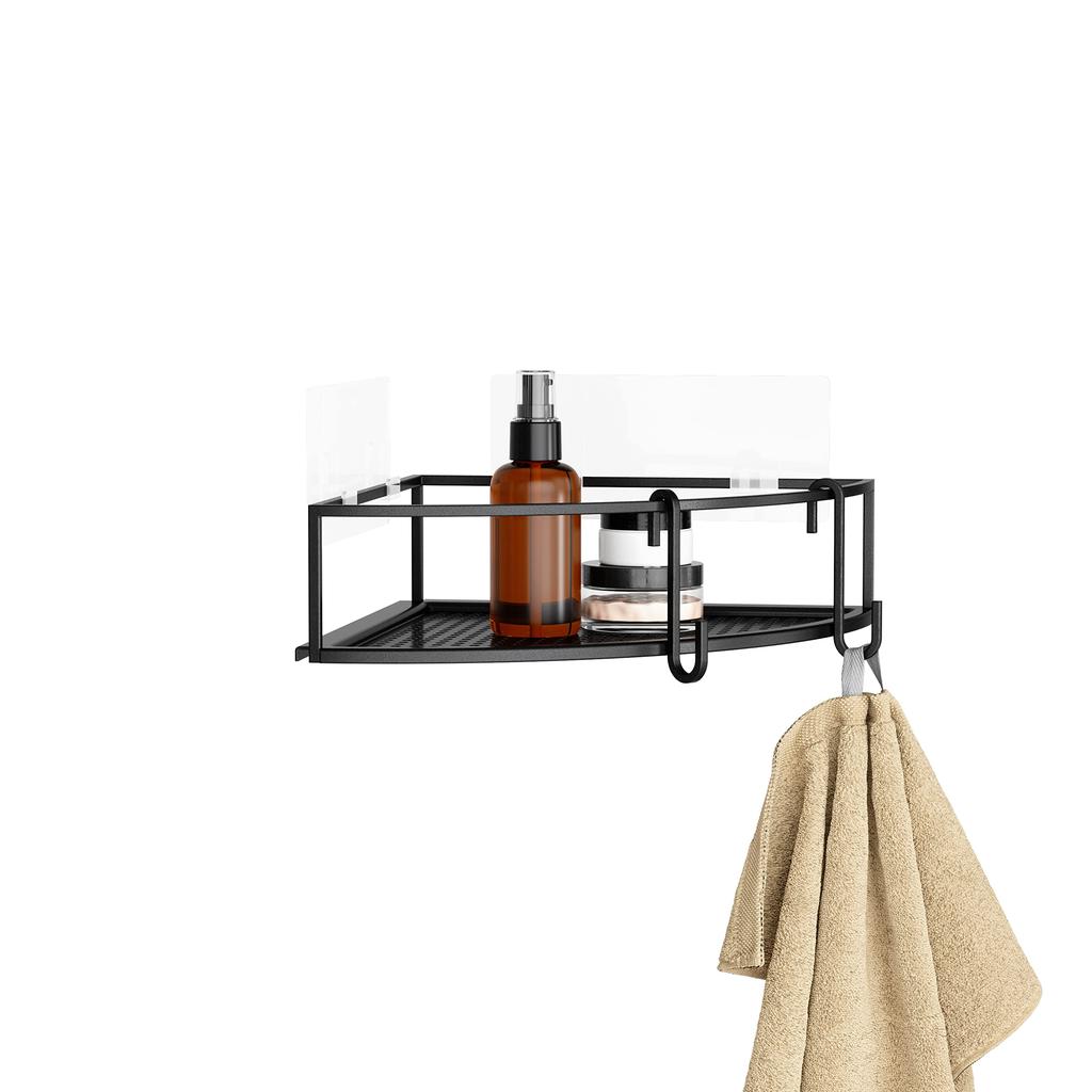 Umbra Shower Rack Shampoo Rack Shelf for Corners Black Set of 2 CUBIKO 21018616040