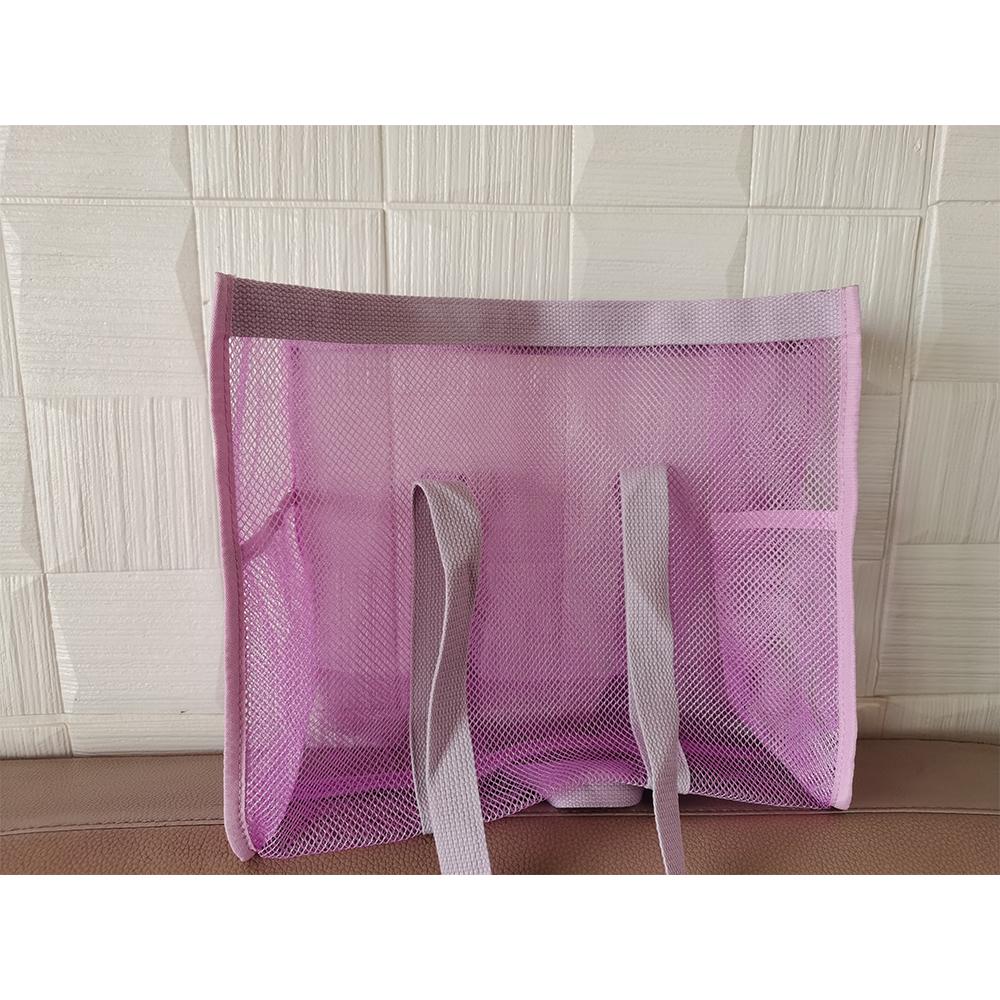 

Милая большая многофункциональная сетчатая дышащая сумка-тоут для отдыха и путешествий, большая вместительная сумка для хранения, сумка для покупок, сумка-органайзер для дома фиолетовый