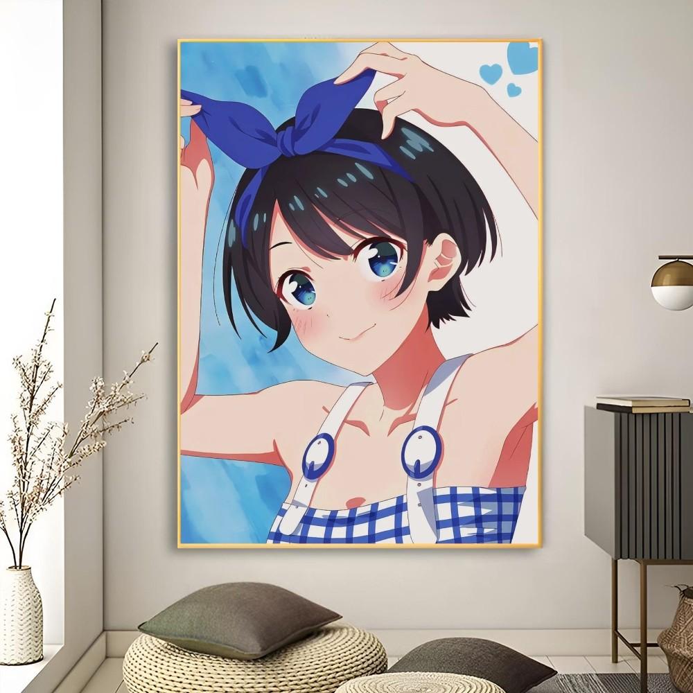 1pc Sarashina Ruka Anime Rent-a-Girlfriend Poster Poster Art Print Bar Living Room Furniture Decor