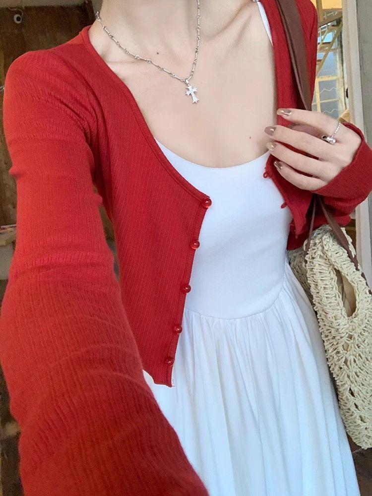 Korean Style Gentle White Camisole Dress for Girls - Early Spring 2026 First Love Long Skirt