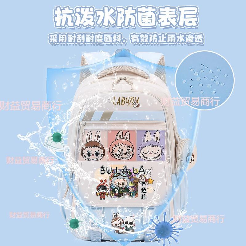 School bag for primary school students, large-capacity burden reduction and decompression backpack--grade cartoon spine protection backpack