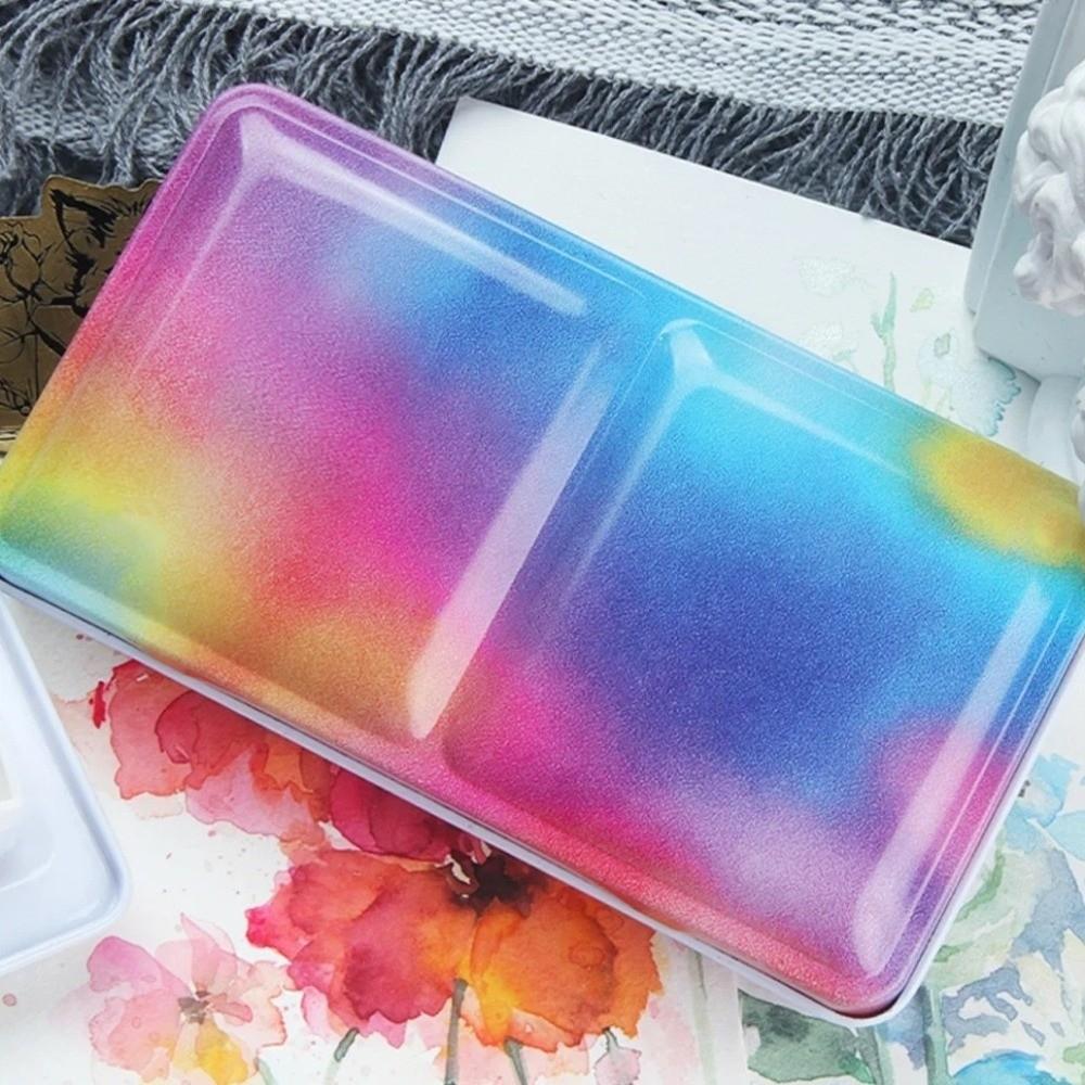 Leere Falt-Eisenkiste Faltbare Aquarellfarbkasten Tragbare Kunstbedarfsbox Aquarellfarbe