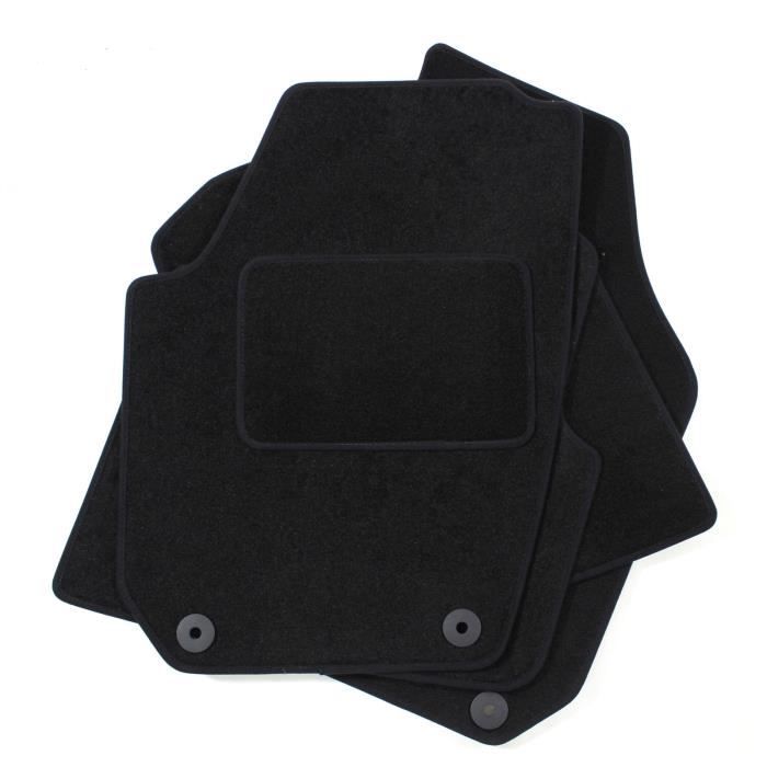 Tapis de sol - Skoda - Roomster - Velours noir - Ajustement précis - Renforcé pédale
