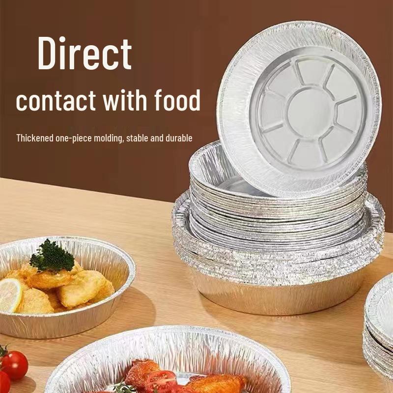 Disposable Aluminum Foil Air Fryer Pans with Oil-Absorbing Paper
