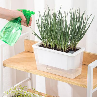 Yousheng Self Watering Planter Plastic Flowerpot with Reservoir Easy Refill Plant Pot with Wick Ropes for Succulents Scallions Balcony Windowsill