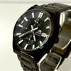 Used [New battery] ORIENT cut glass quartz men's watch