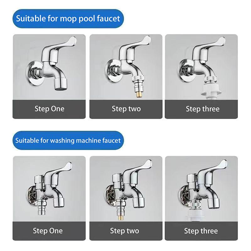 Faucet Hose Tap Water Adapter Washing Machine Faucet Anti Drop Water Stop Nozzle Water Tap Adapter Replacement Accessories