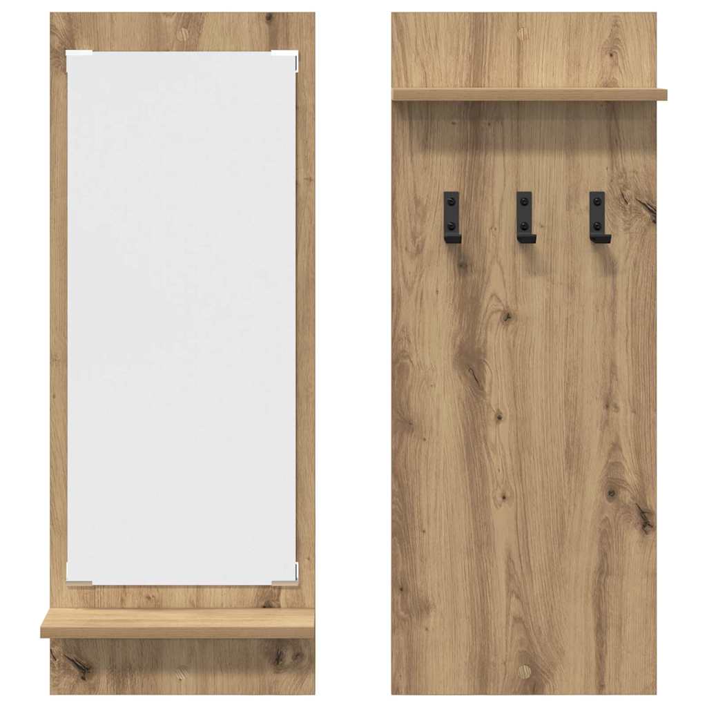 Wall Mounted Nightstand Artisan Oak 70 X 10 X 90 Cm